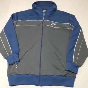 Vintage 80s Nike Blue Tag Track Zip Up Jacket XL